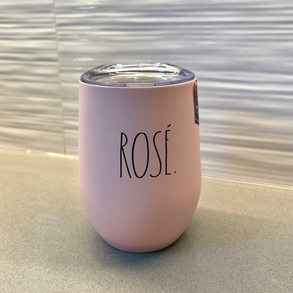 Rae Dunn Pink Stainless Steal Double- Walled 12oz Travel Tumbler
